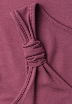 Top mit V-Neck und Knotendetail