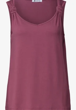 Top mit V-Neck und Knotendetail