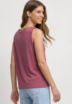 Top mit V-Neck und Knotendetail