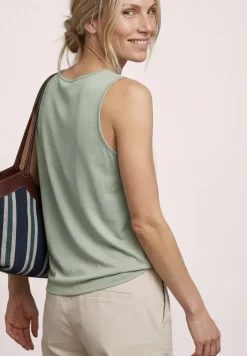 Top mit V-Neck und Knotendetail