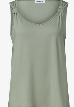 Top mit V-Neck und Knotendetail