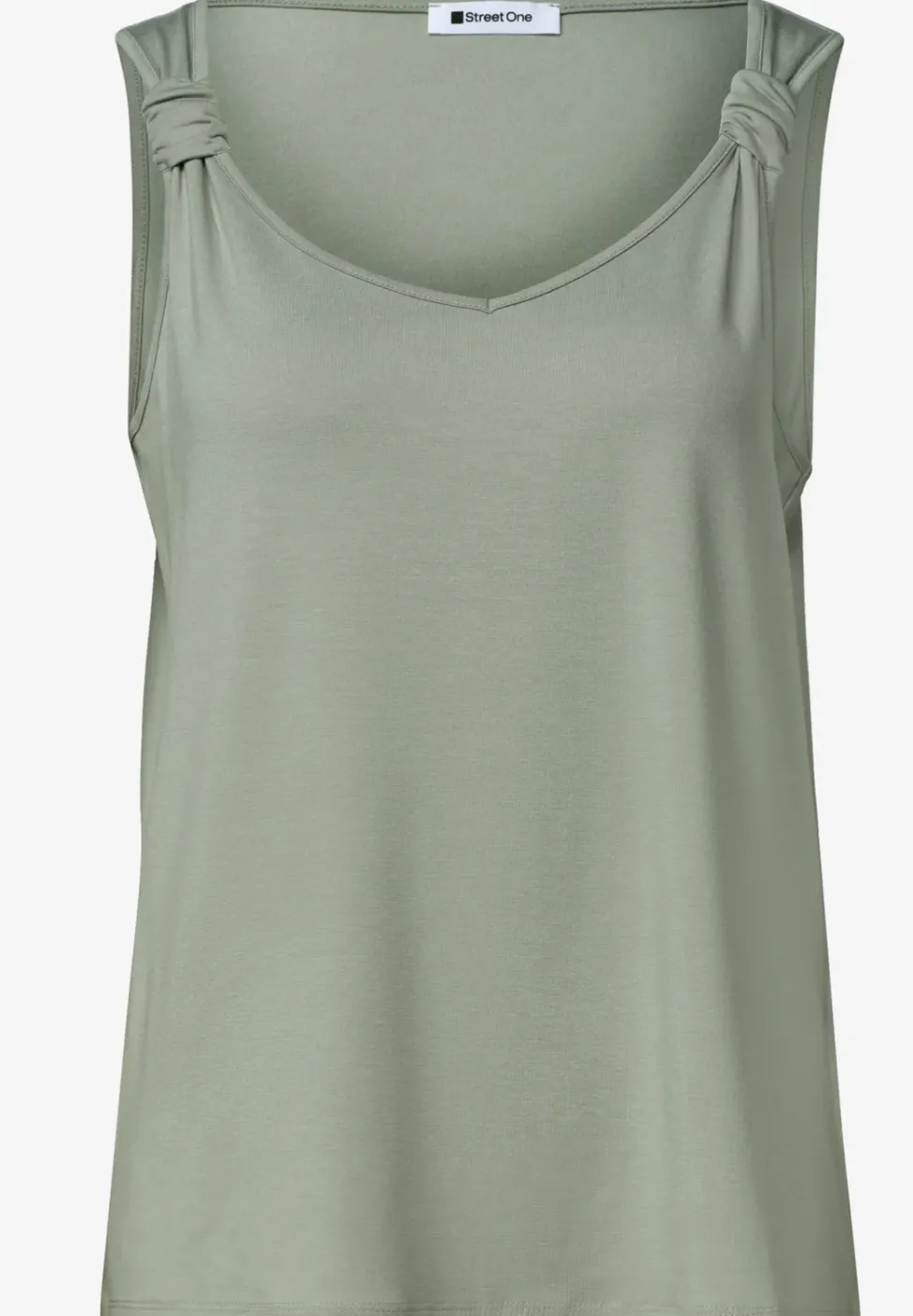 Top mit V-Neck und Knotendetail