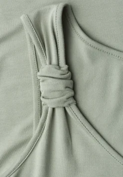 Top mit V-Neck und Knotendetail
