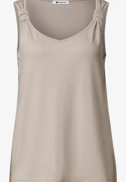Top mit V-Neck und Knotendetail