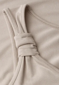Top mit V-Neck und Knotendetail