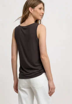 Top mit V-Neck und Knotendetail