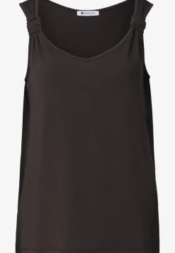 Top mit V-Neck und Knotendetail