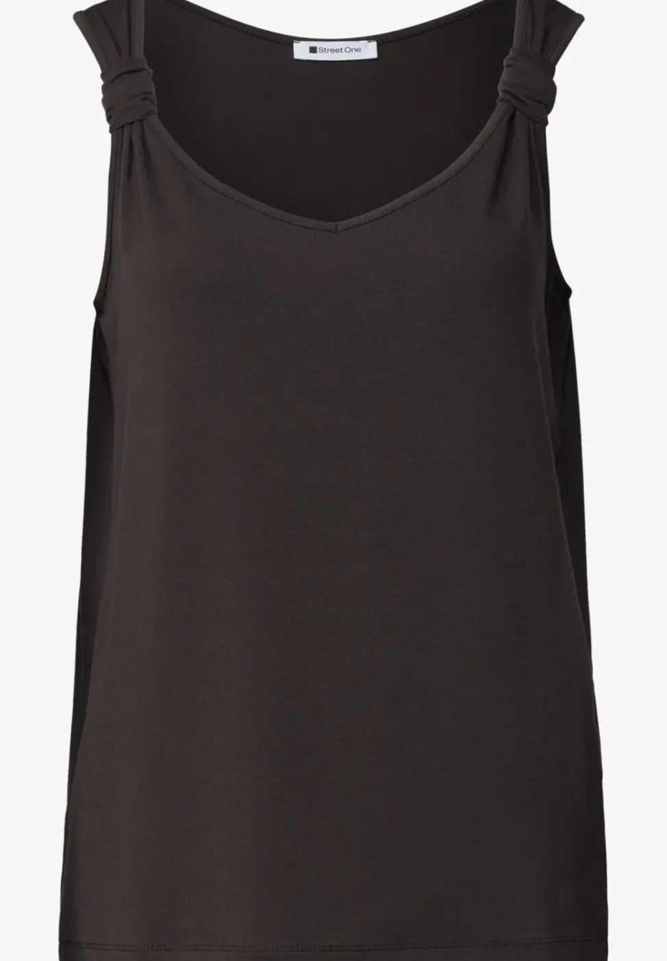 Top mit V-Neck und Knotendetail