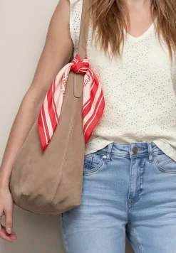 Top mit V-Neck und Lochspitze
