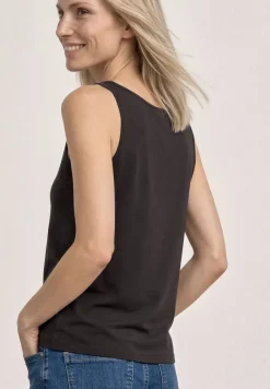 Top mit V-Neck und Strukturmix