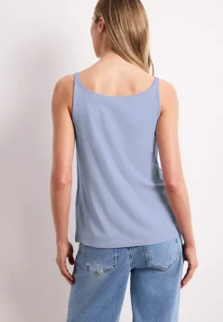 Top mit V-Neck und Strukturmix
