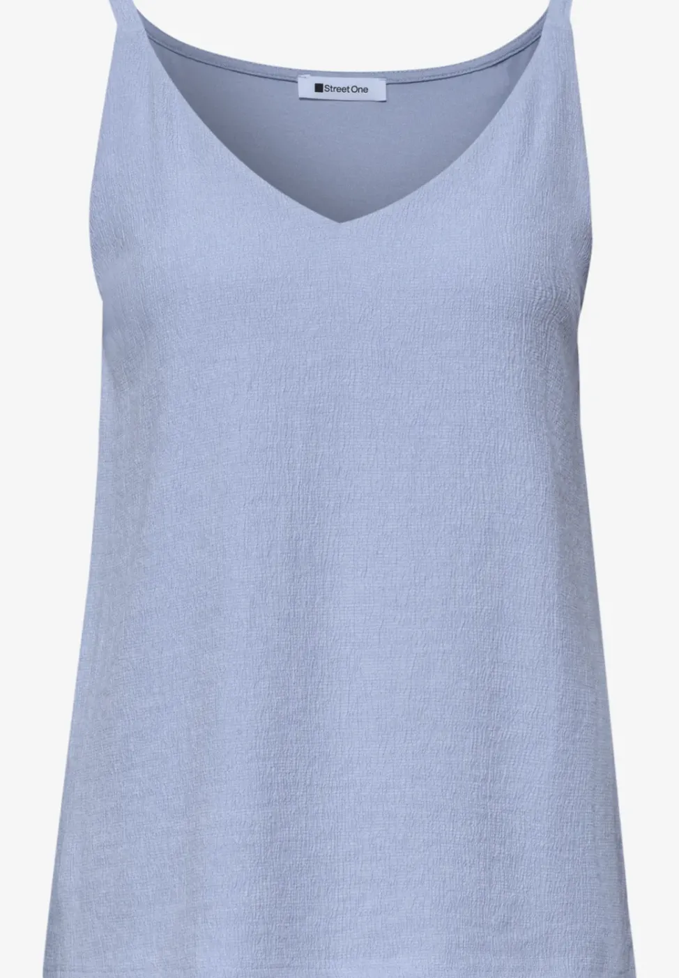 Top mit V-Neck und Strukturmix