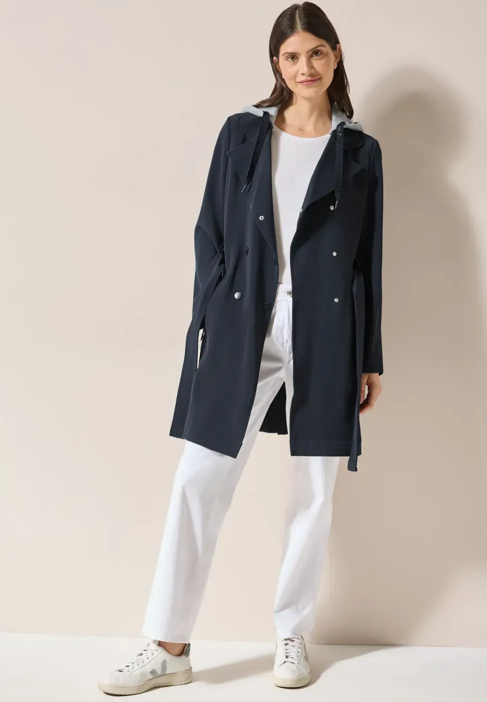 Trenchcoat mit Kapuze