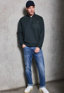 Troyer Struktursweatshirt