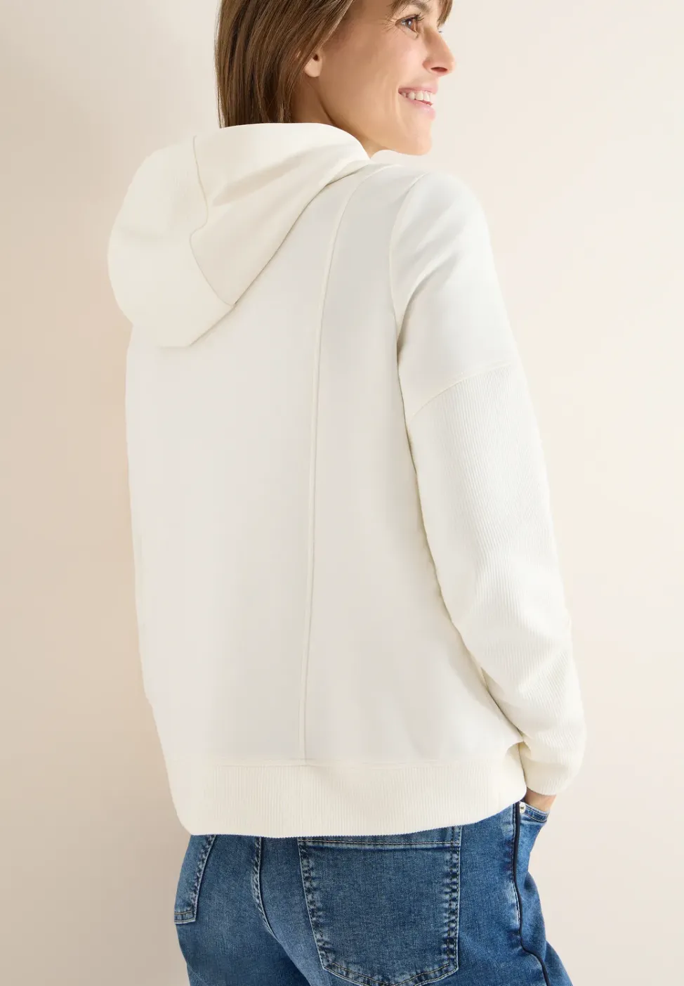 Troyer-Sweatshirt mit Kapuze