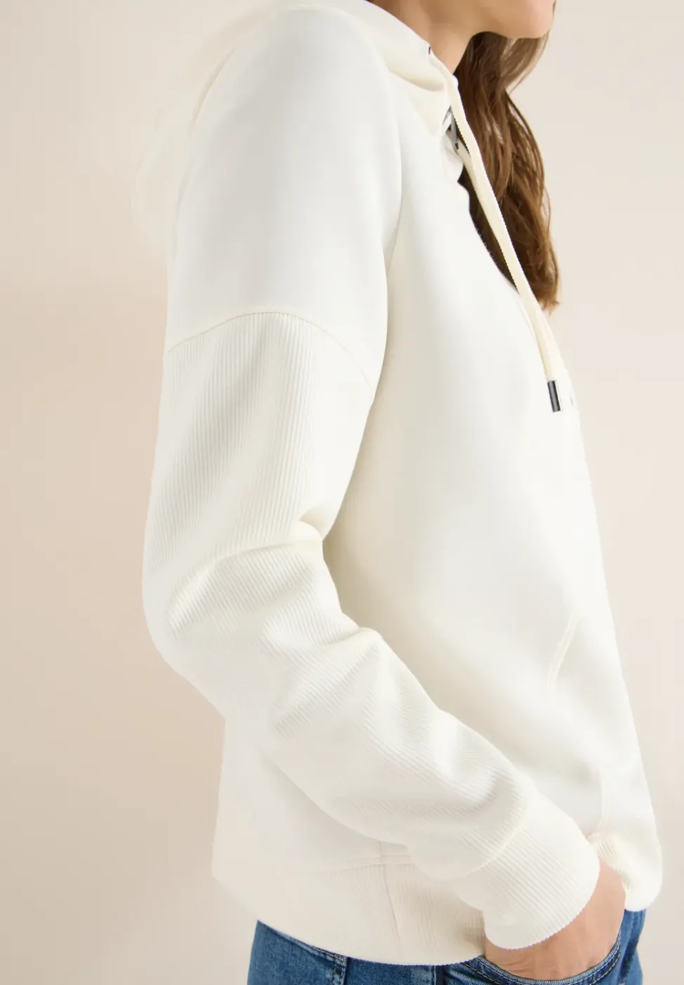 Troyer-Sweatshirt mit Kapuze