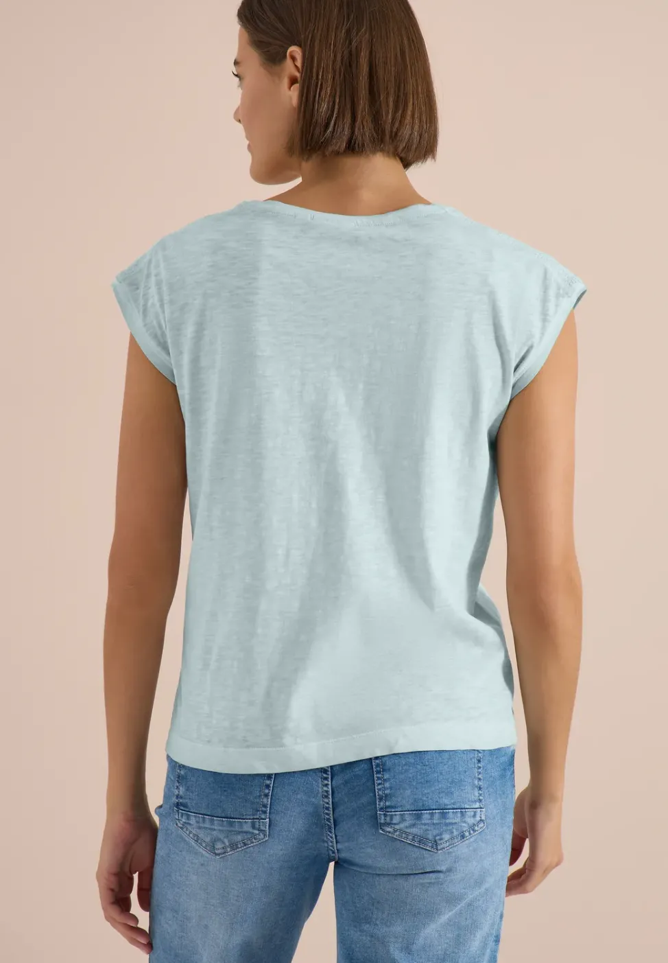 T-Shirt aus Jersey im Garment Dye Look