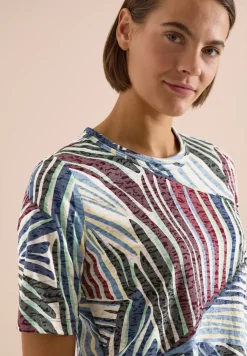 T-Shirt im Ausbrenner-Look mit Print