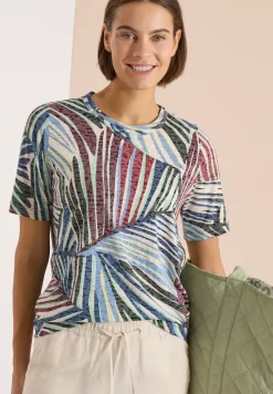 T-Shirt im Ausbrenner-Look mit Print