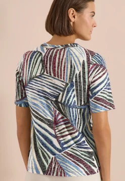 T-Shirt im Ausbrenner-Look mit Print