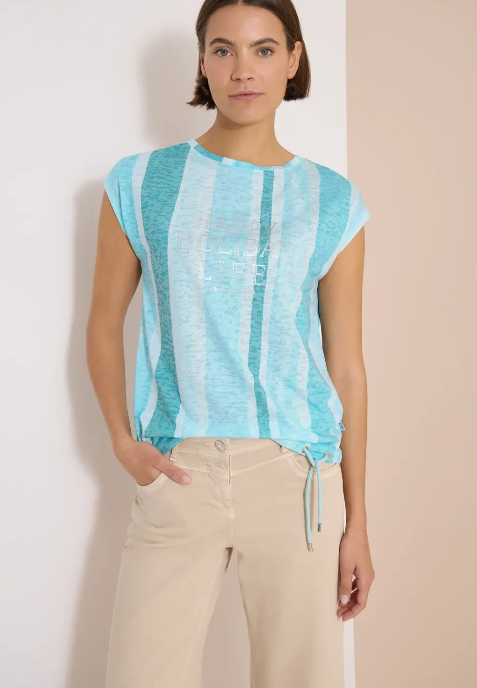 T-Shirt in Ausbrenner-Optik