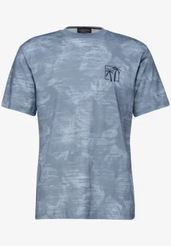 T-Shirt mit Allover-Print und Embroidery