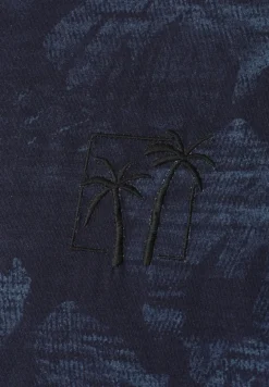 T-Shirt mit Allover-Print und Embroidery