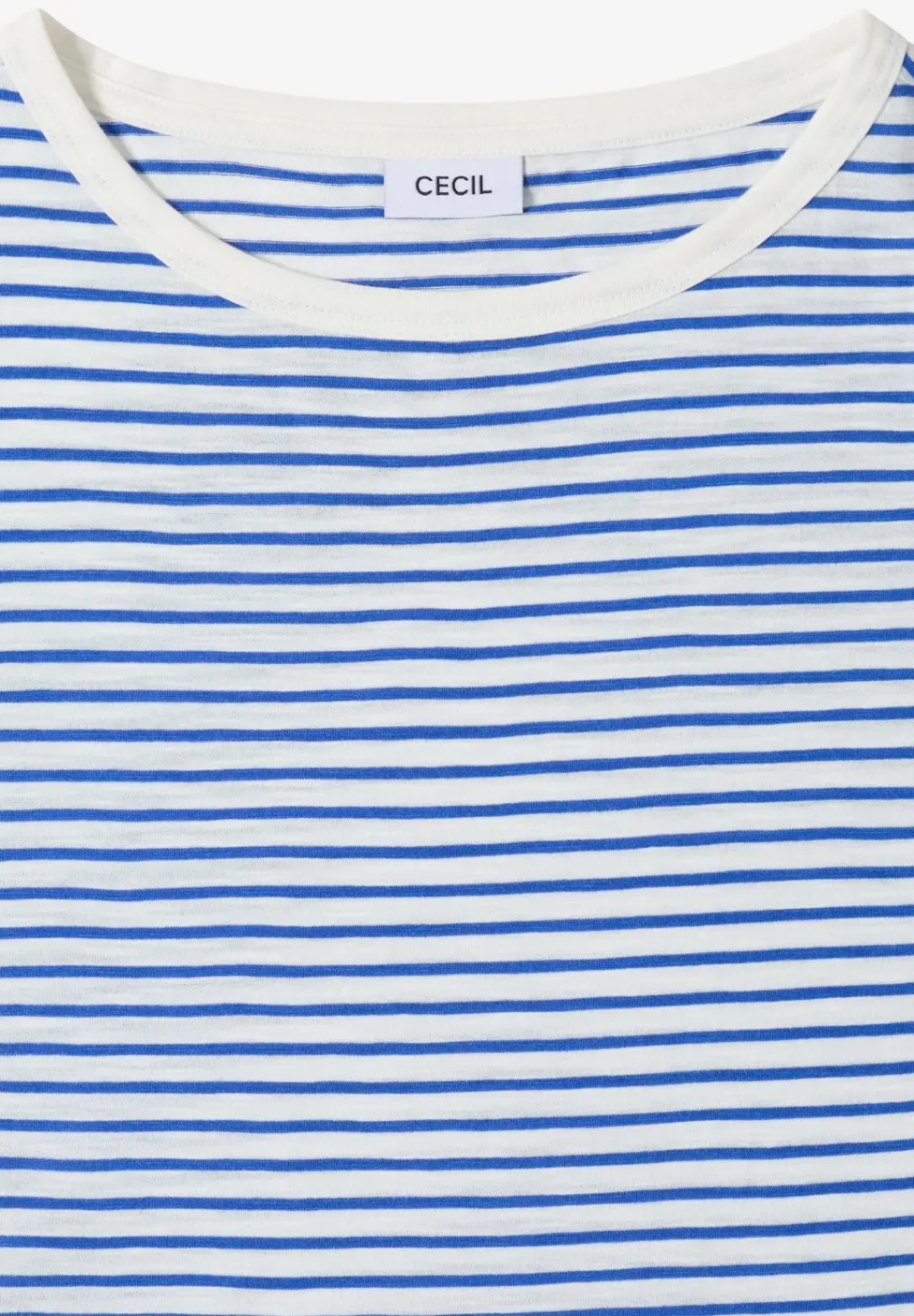 T-Shirt mit Boat Neck und Streifen