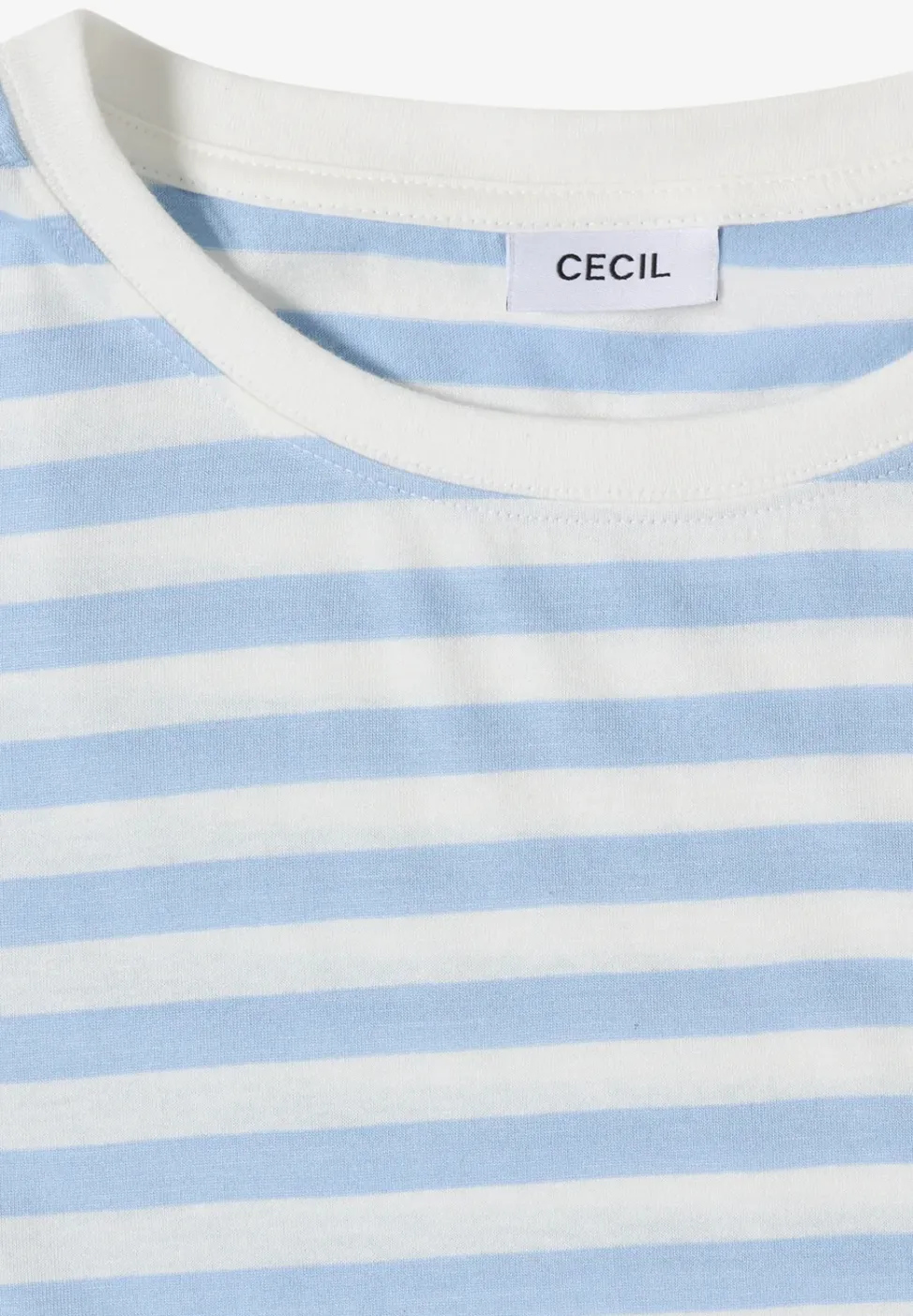 T-Shirt mit Boat Neck und Streifen