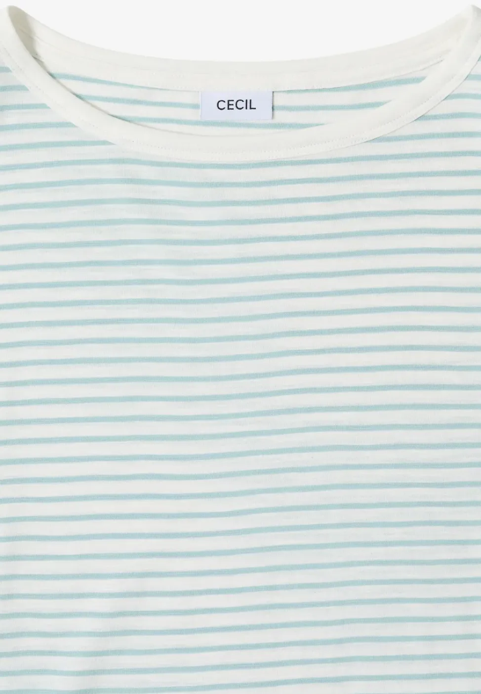 T-Shirt mit Boat Neck und Streifen