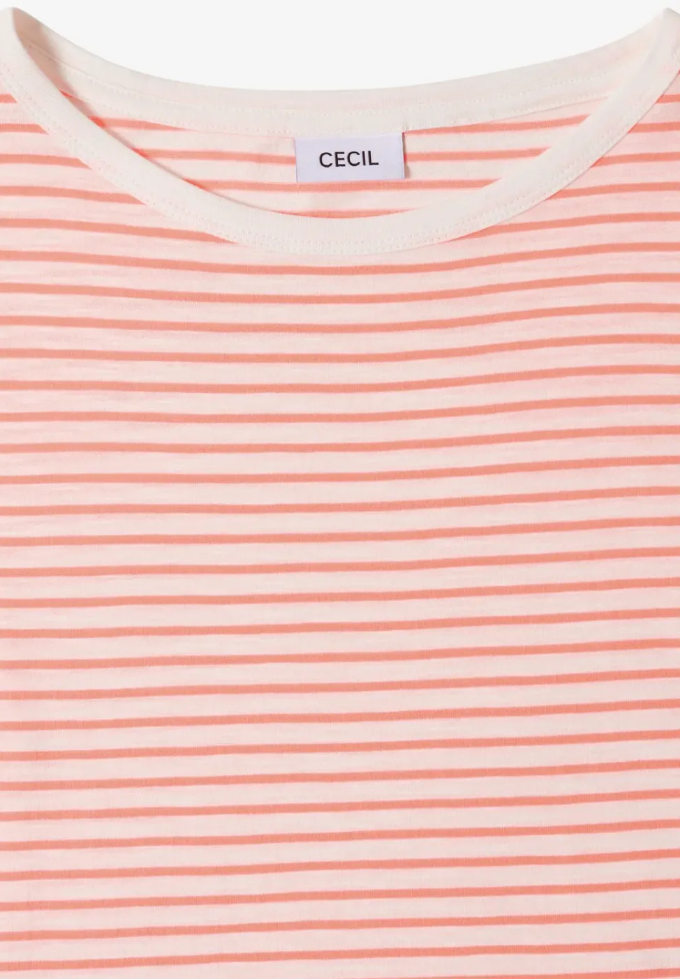 T-Shirt mit Boat Neck und Streifen