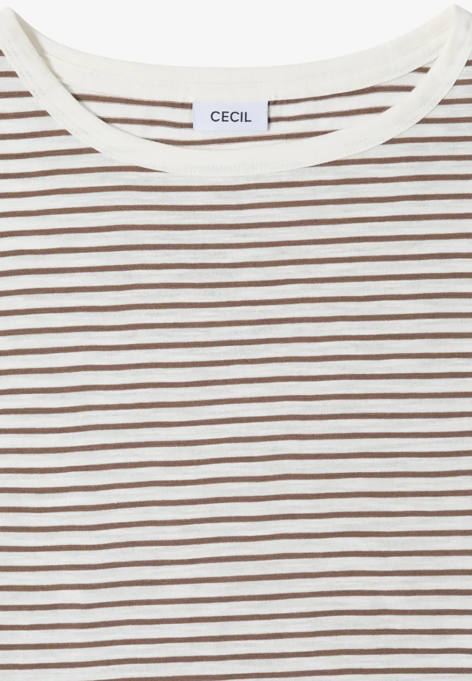 T-Shirt mit Boat Neck und Streifen