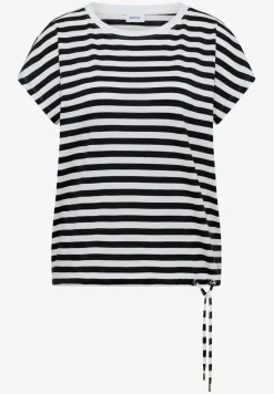T-Shirt mit Boat Neck und Streifen