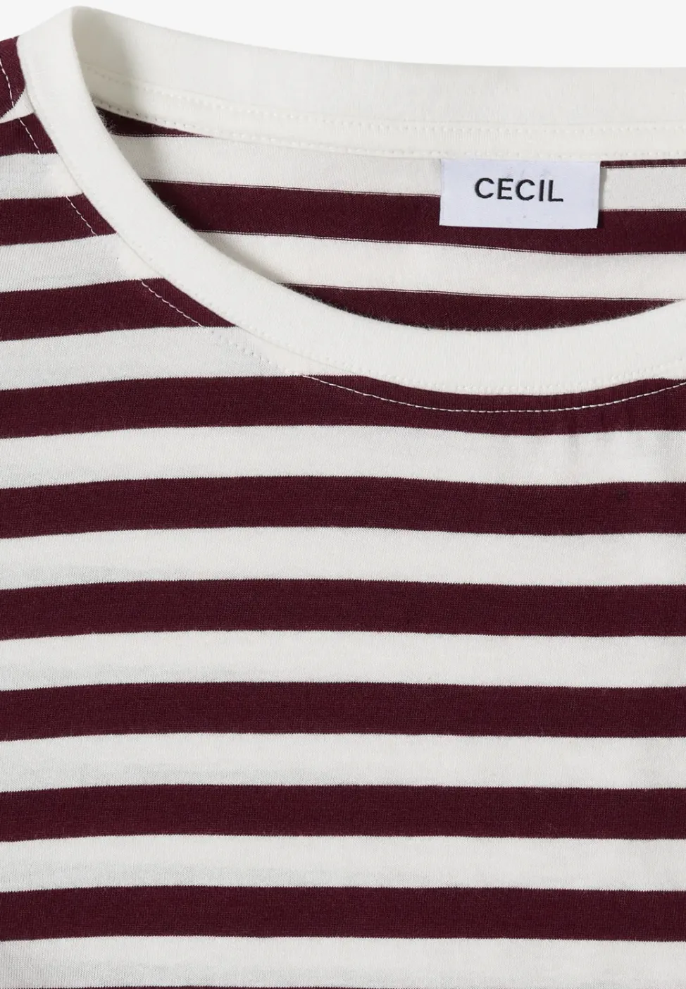 T-Shirt mit Boat Neck und Streifen