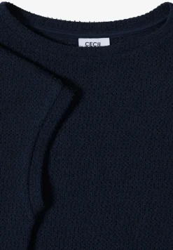 T-Shirt mit Boatneck im Ajour-Look