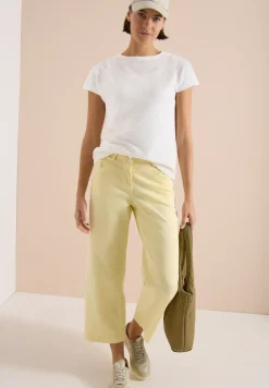 T-Shirt mit Boatneck im Ajour-Look