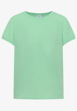T-Shirt mit Boatneck im Ajour-Look