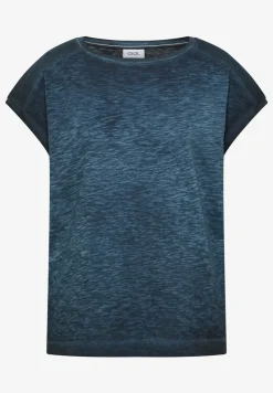 T-Shirt mit Boatneck im Garment-Dye-Look