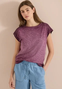 T-Shirt mit Boatneck im Garment-Dye-Look