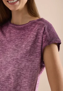 T-Shirt mit Boatneck im Garment-Dye-Look