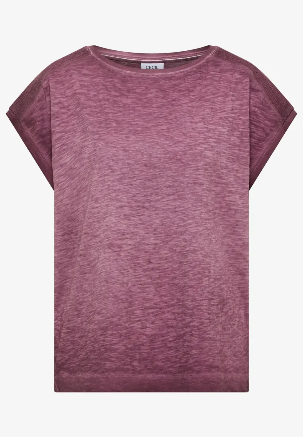 T-Shirt mit Boatneck im Garment-Dye-Look