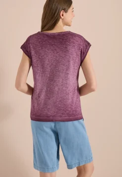 T-Shirt mit Boatneck im Garment-Dye-Look