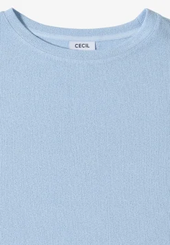 T-Shirt mit Boatneck im Strick-Look