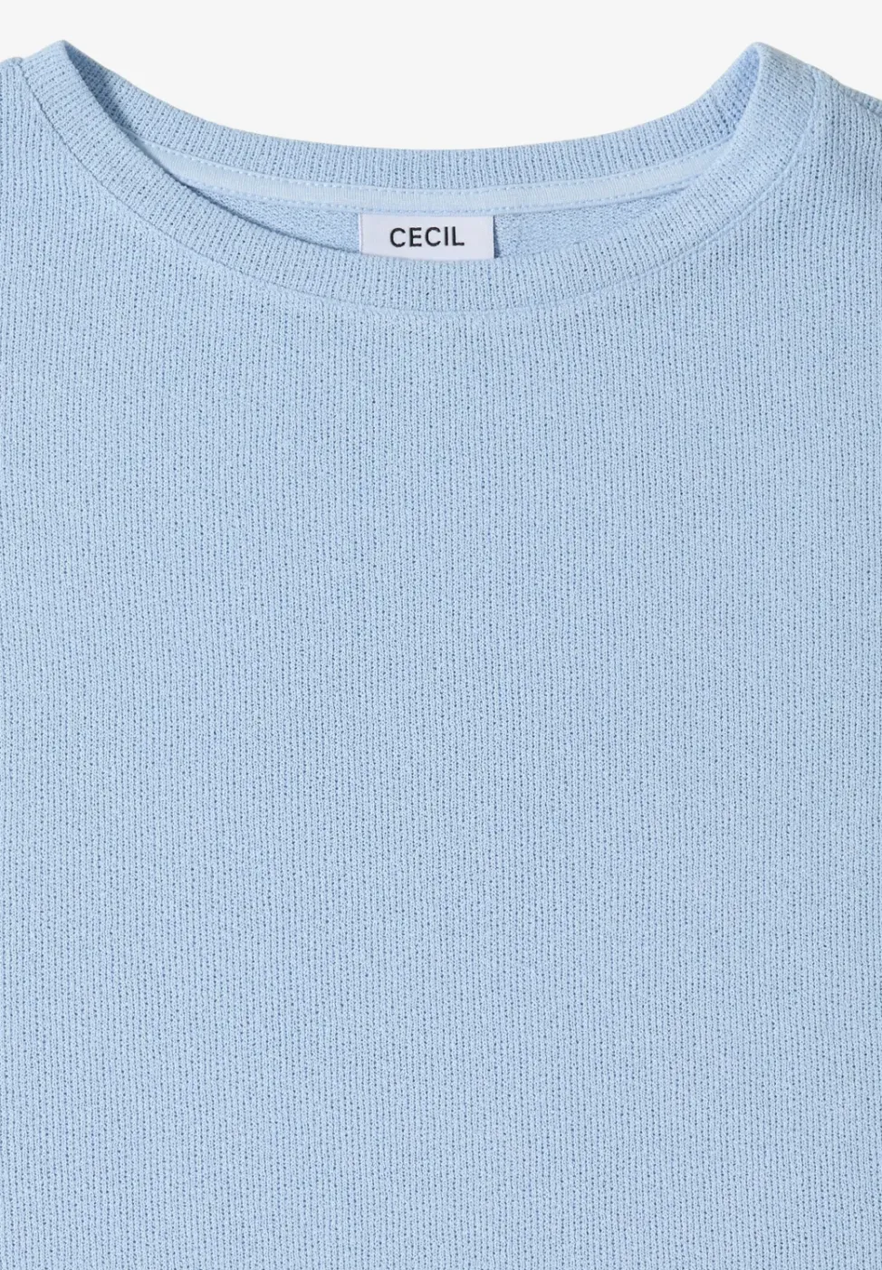 T-Shirt mit Boatneck im Strick-Look