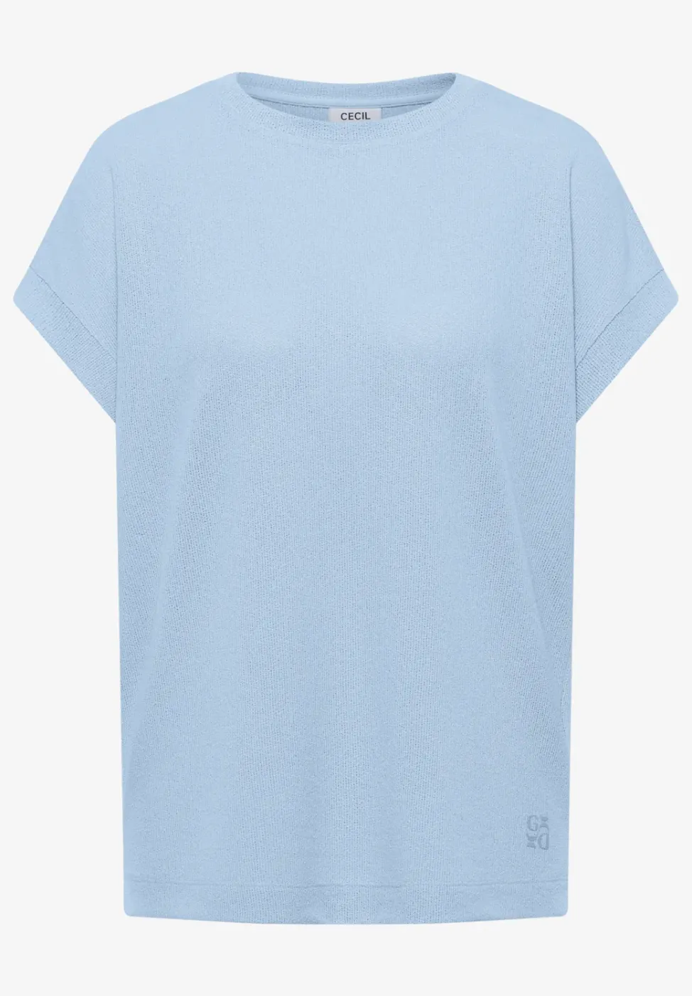 T-Shirt mit Boatneck im Strick-Look