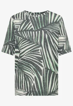 T-Shirt mit Boatneck und Print