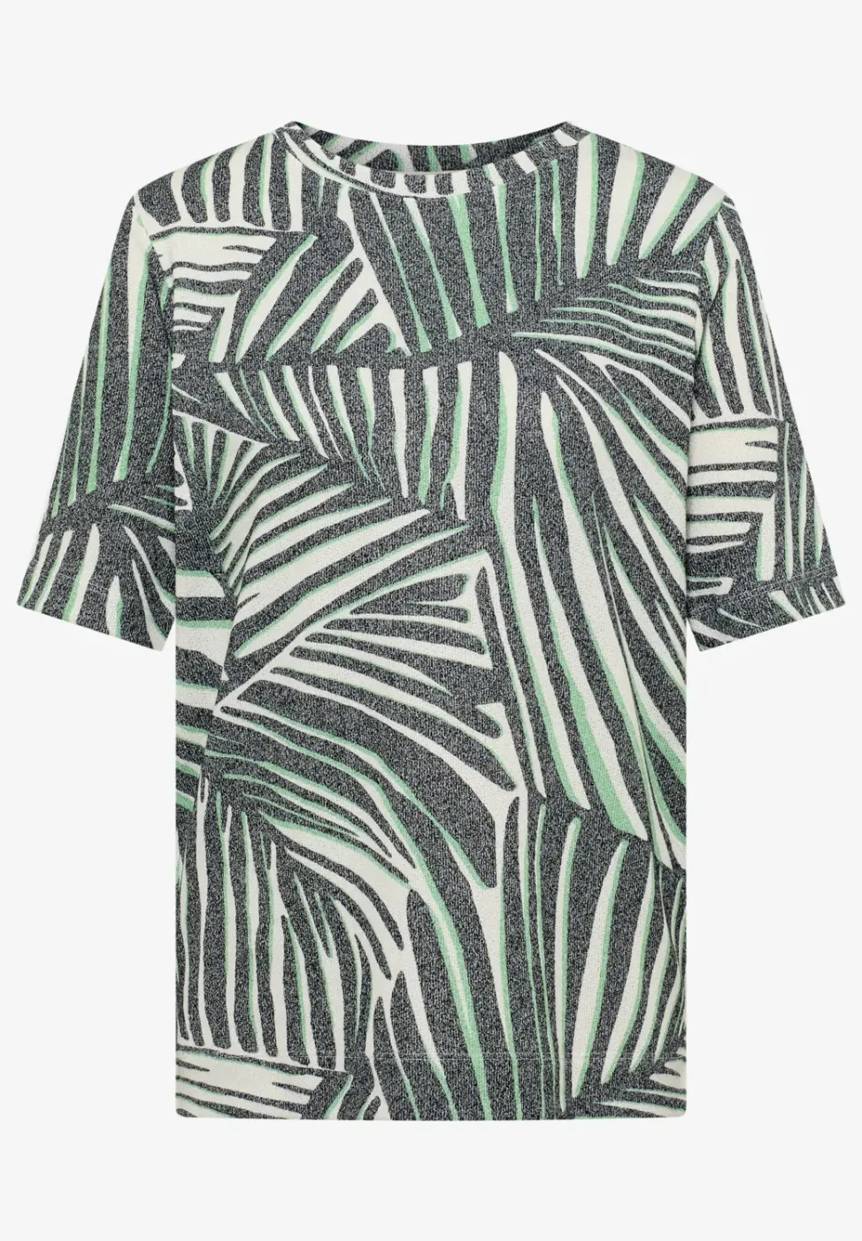 T-Shirt mit Boatneck und Print