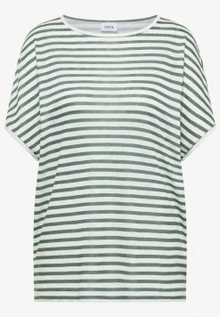 T-Shirt mit Boatneck und Streifen