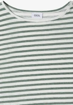 T-Shirt mit Boatneck und Streifen