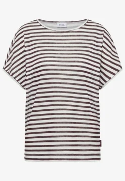 T-Shirt mit Boatneck und Streifen